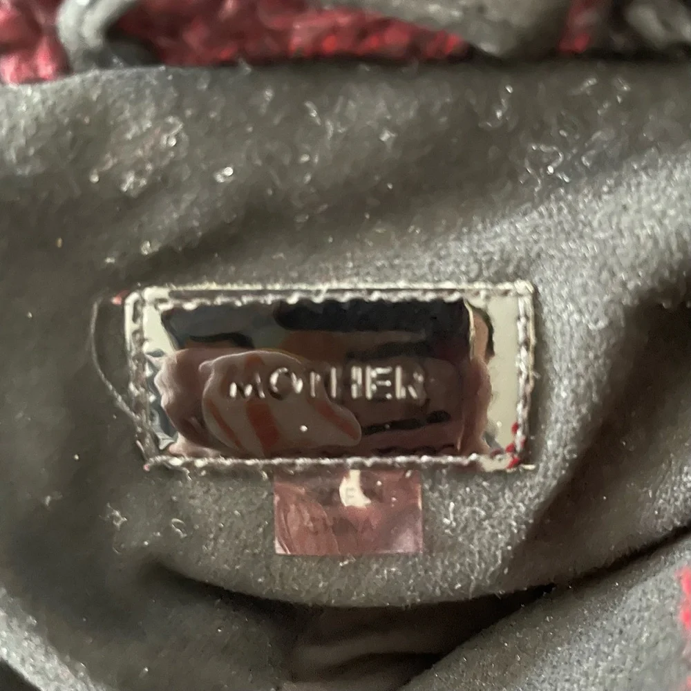 Mother denim the funnel neck bomber jacket buffalo plaid M - Picture 13 of 16